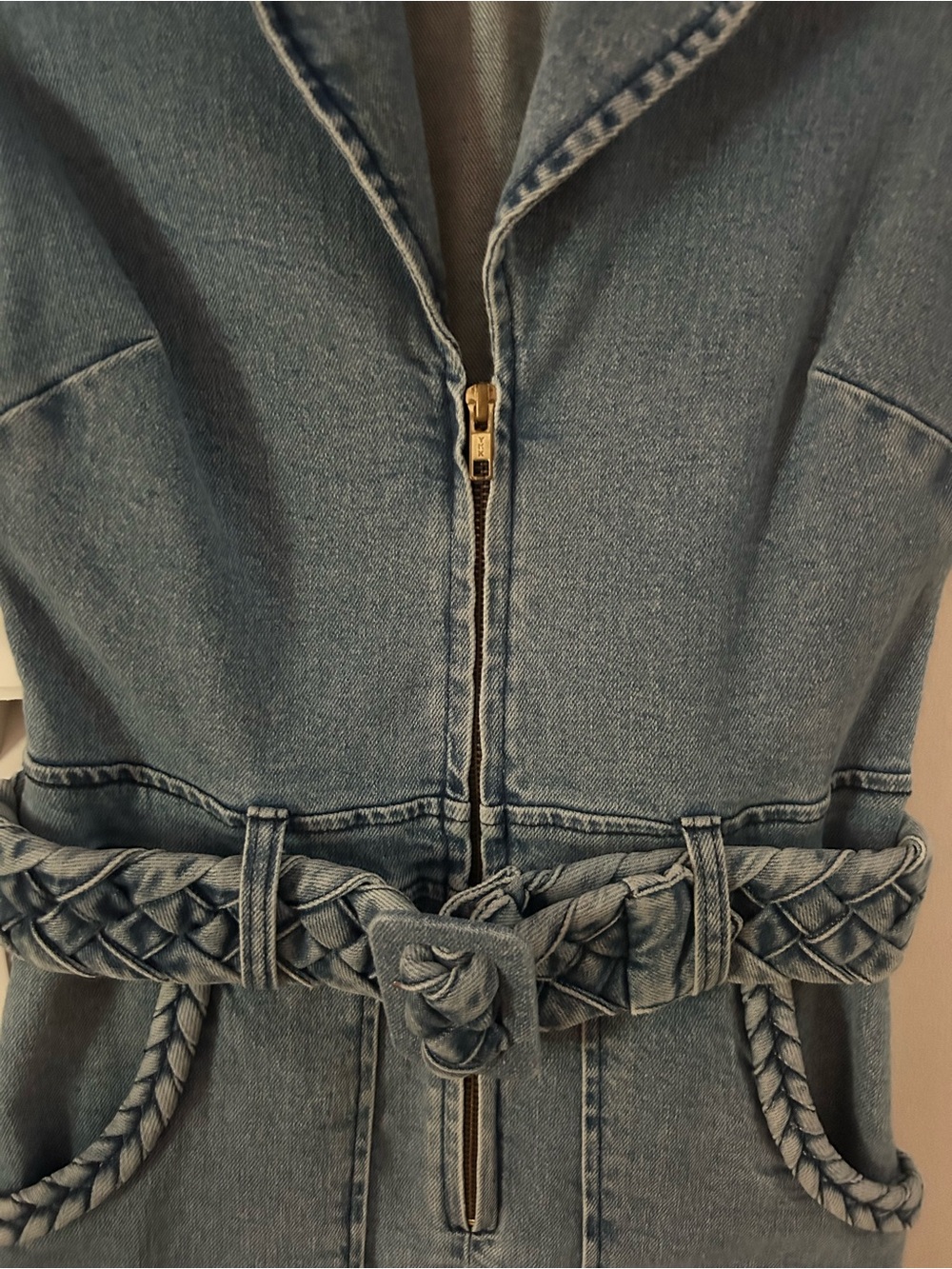 Show Me Your Mumu Light Blue Denim mini dress - Picture 4 of 4
